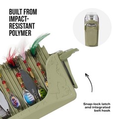 SpinnerBox Tackle Box, Holds 40 Lures, Tactical Green