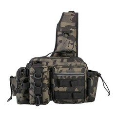 Camouflage Color Nylon Fishing Tackle Backpack, Fishing Crossbody Bag Organizer