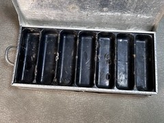 Vintage UMCO Model B-10 Double Sided Aluminum Tackle Box Fishing with tackle
