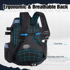 Piscifun Fishing Tackle Backpack, 42L Rod & Box Carrier, Waterproof