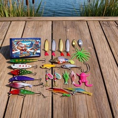 24-Piece Tackle Mystery Box for Anglers Featuring 30×23.5×3.5cm ABS Lures