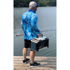 Plano Elite Angled Tackle System 3600, Blue and Silver