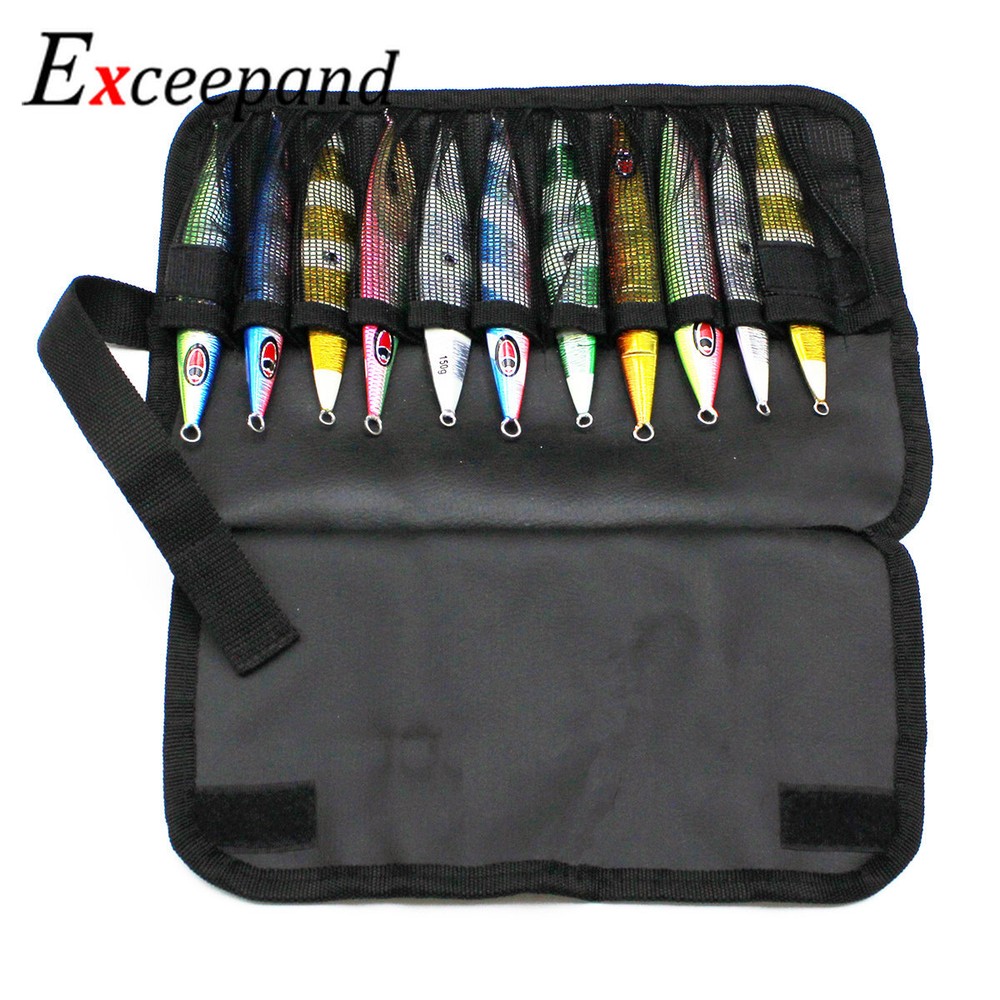 12 Slots Fishing Lure Bag Artificial Bait Storage Waterproof Adjustable Pocket