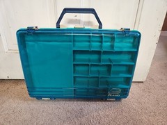Plano 1155 Beige & Blue Transparent Lid Briefcase Tackle Box