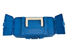 Plano Let’s Fish Blue 3 Tray Fishing Tackle Box With Adjustable Compartments