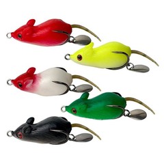 Soft Silicone Frog Swimbaits Bass Fishing Bait Topwater Lures 5pcs Set 6 5cm