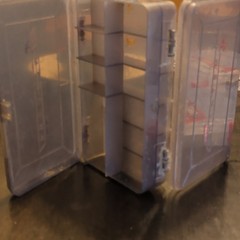 Eagle Claw Bass Tackle Kit Clear Plastic Tackle Box Removable Dividers TK-BASS1