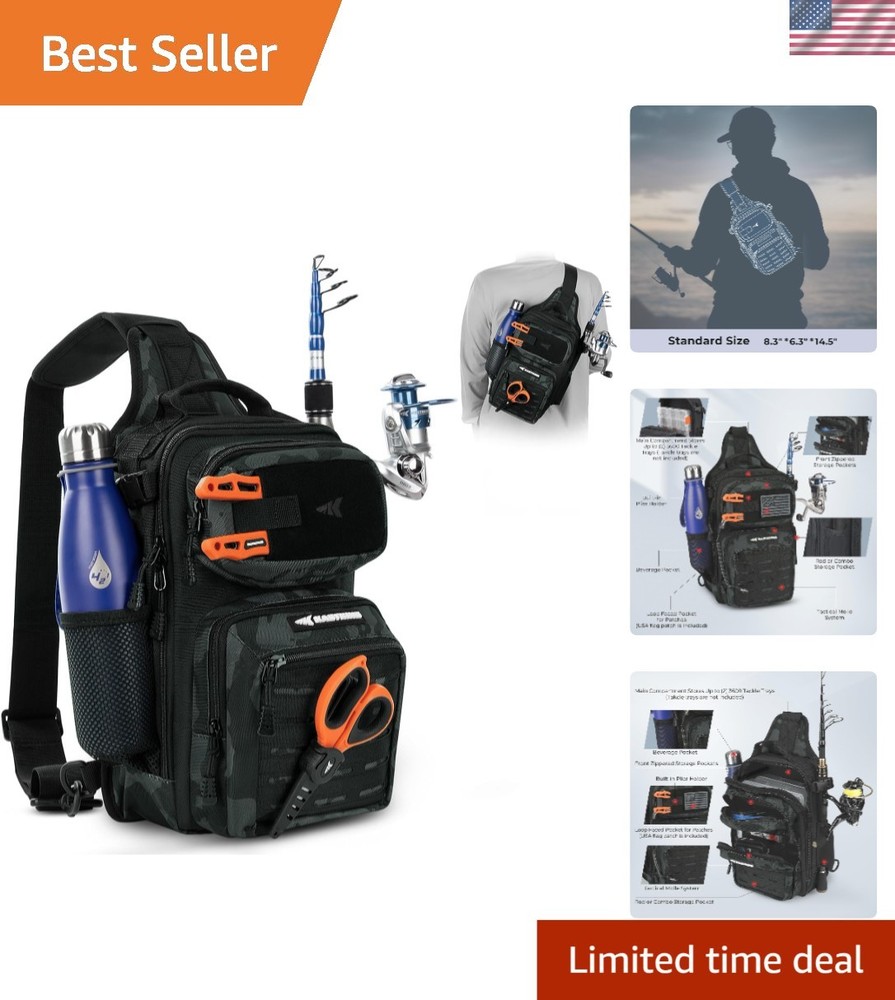 BlowBak Tactical Fishing Sling Backpack – Lightweight & Water-Resistant Gear Bag