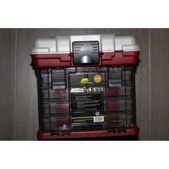 Plano 4-By Rack System 1354-02 Fishing Tackle Box Red with 4 StowAway Trays