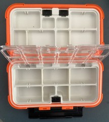 Fishing Tackle Box Lure Waterproof Compartments 2 Layer Hook Storage Case Medium