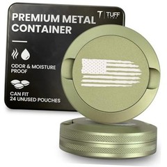 Premium Aluminum Pouch Organizer with Dual Knurled Edge Military Green