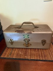Vintage Metal J.C.Higgins/Sears Tacklebox with 2 trays in original condition