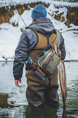 Fly Fishing Sling Pack Fishing Tackle Storage Shoulder Bag