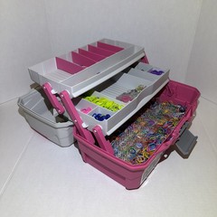 Essentials 2-Tray Fishing Tackle Box Removable Dividers Organizer Made In USA