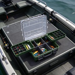 Fishing Tackle Storage Box, Fishing Tackle Box With Small Removable Tackle Tray