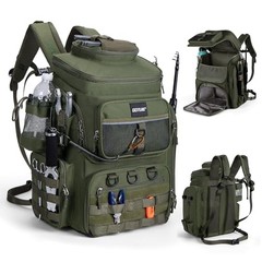 Fishing Backpack 900D Water-Resistant Tackle A2: Green (without Boxes)