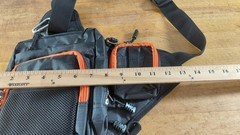 Net Angler Black Crossbody Fishing Tackle Sling Bag, Lots of Pockets.