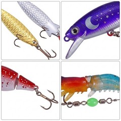 24-Piece Tackle Mystery Box for Anglers Featuring 30×23.5×3.5cm ABS Lures