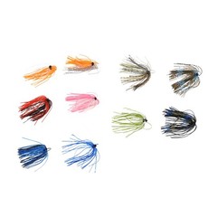 10 Bundles Silicone Jig Skirts for Bass Trout Walleye Crappie Fishing Lures 7cm