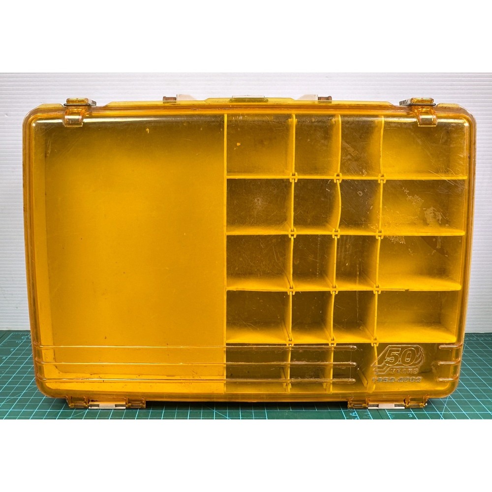 Vintage Plano 50th Anniversary Tackle Box 1952-2002 Amber Double Sided Storage