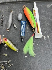 Vintage Plano Vintage Tackle Box w/ Hooks Lures & More Single Latch Future 21