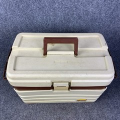 Plano 758 Tackle Box Large 4-Drawer Fishing Storage Organizer Tan Brown USA