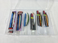 Lot of 6 Rapala Fishing Lures in Clear Plano Tackle Box