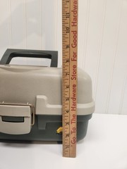 Plano Single Tier Model 6102 Tackle Box with Dividers Green / Beige Clean