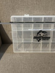 Okeechobee Fats Clear Plastic Tackle Utility Box Organizer Storage Compartment