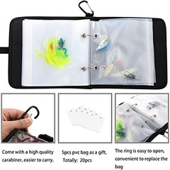 Fishing Tackle Binder Lure Biat Organized Storage Bag for Soft Worms Rigs Jigs a