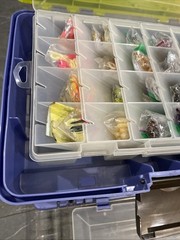 Massive Plano Tackle box Full Of Soft Plastic Fishing Lures Zoom Powerbait