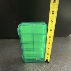 Plano Green Fly Box Hard Case Plastic Foam with 7 Dividers, 7in