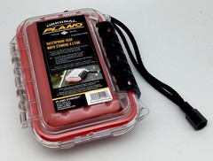 Plano 1449-00 Small Polycarbonate Waterproof Case 6.5″ x 4.67″ x 2″ Red/Clear