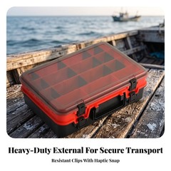 Fishing Tackle Box Tight-Fitting Double-Layer Storage Box for Travel, Anglers