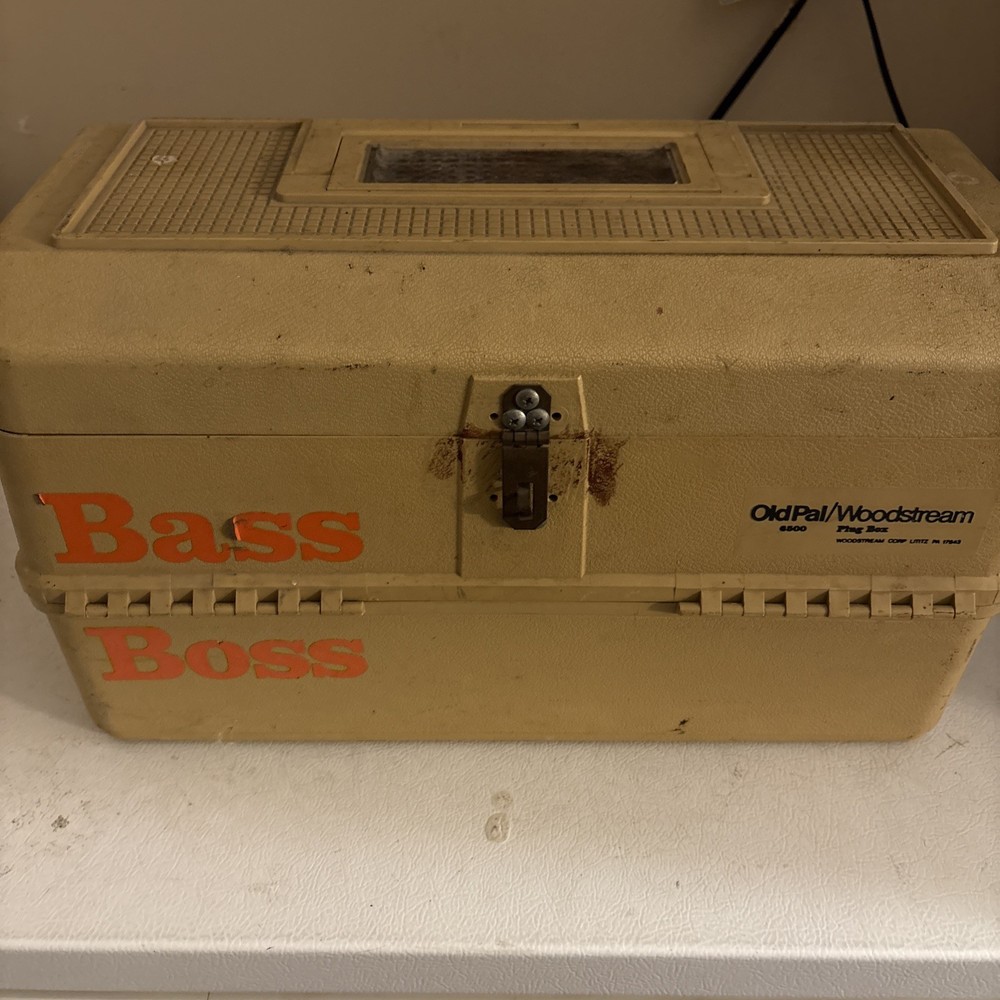 Old Pal Woodstream Tackle PLUG Box 6500 Bass Boss Vtg Solid But Dirty LOOK
