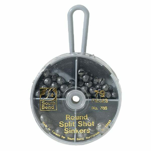(12)-SouthBend 79-Piece Round Split Shot Sinker Kit Assortment