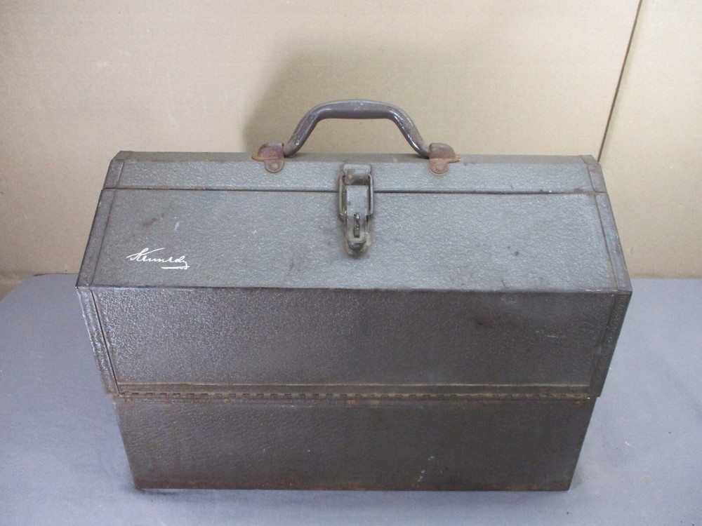 Vintage Kennedy Kits 1018 Cantilever Fishing Tackle Tool Box 4 Tray