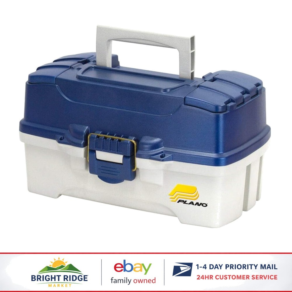 Two-Tray Tackle Box with Dual Top Access and 25 Compartments for Fishing Gear
