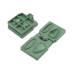 Green PP Fishing Bait For For mold Press 3pcs 48x40x17mm for DIY Bait Kits