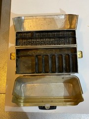 Vintage Rare Umco 850A Tackle Lure Bait Box Aluminum Model Missing Bottom Piece