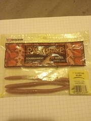 RATTLESNAKE TOURAMENT SERIES FISHING LURE 7 FLOATING EARTHWORM COLOR. NEN PACKS.