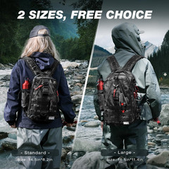 Fishing Backpack Sling Bag w/ Rod Holder | Lightweight Tackle Box Fly Bag Gift