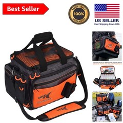 Durable Fishing Gear Bag with 12 Pockets – Lightweight and Stylish Orange Design