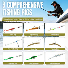 187/343Pcs Fishing Accessories Kit, Organized Fishing Tackle Box with Tackle Inc