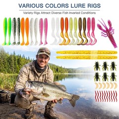 Fishing Tackle Box with Crankbaits and Soft Plastic Lures Included, Complete
