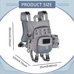 Fly Fishing Chest Pack for Men Women with Compartments Sturdy Lightweight