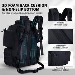 Fishing Tackle Backpack with 4 3600 Tackle Boxes,2 Rod Holders | 45L