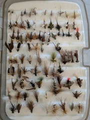 Lot 80 Fly Fishing Flies + 3 Plano Mini Tackle Boxes 3213 Magnum