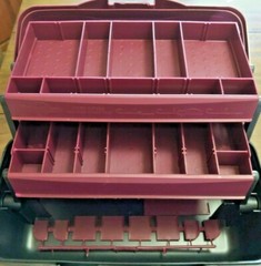 Flambeau Outdoors Classic Series 2 Tray Dividers FISHING Tackle Box W1627 Maroon