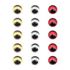 300pcs/Pack 3/4/5/6mm 3D Holographic Fishing Lure Eyes Fly Tying DIY Tackle New